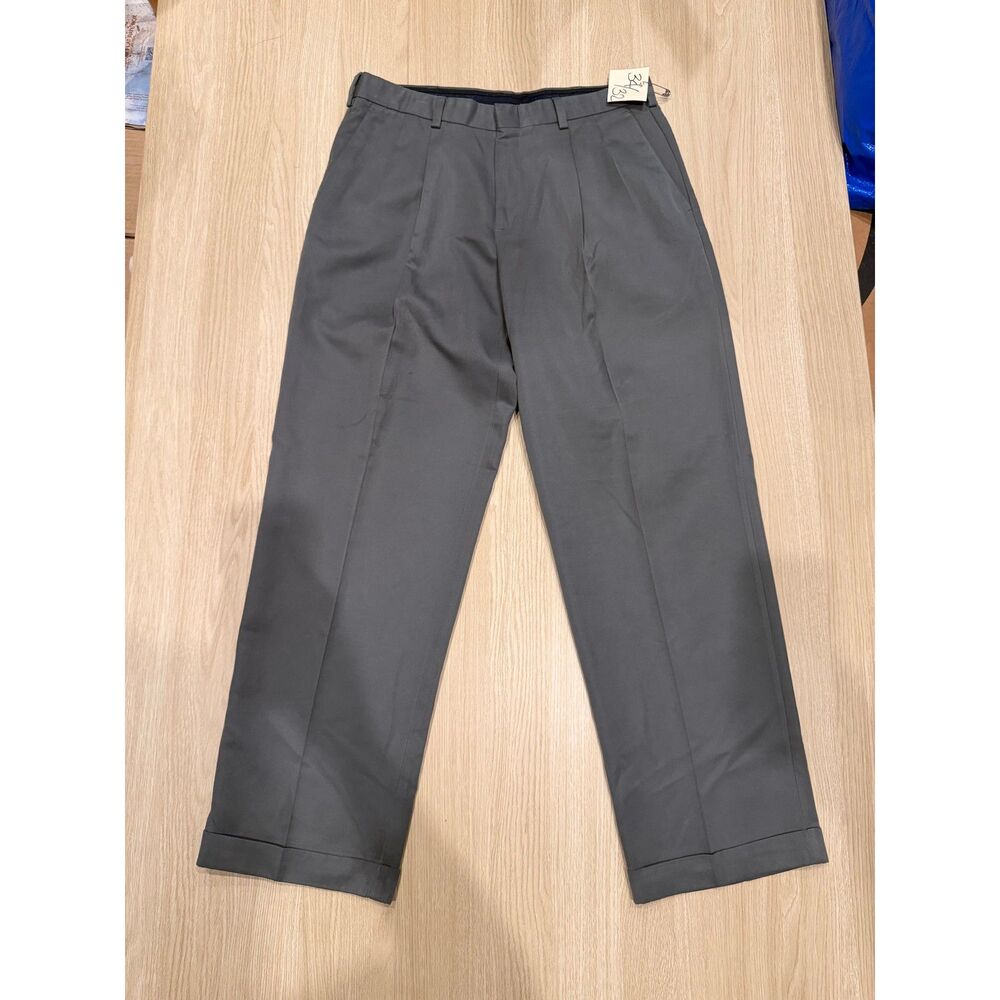 Dockers Mens Grey Microfiber Pants Size 34x32